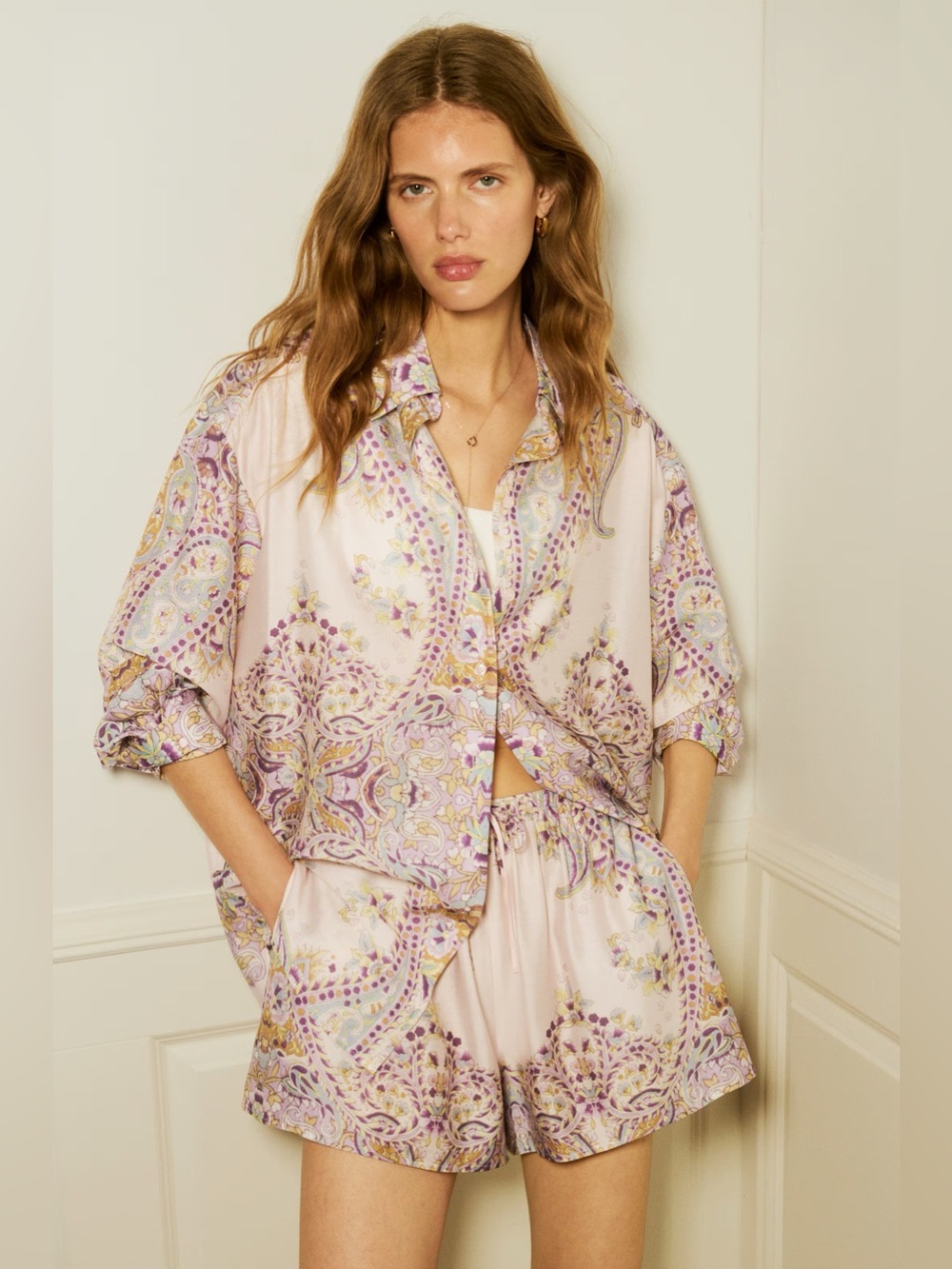 H&M Co-Ord Set Printed Shorts and Shirt